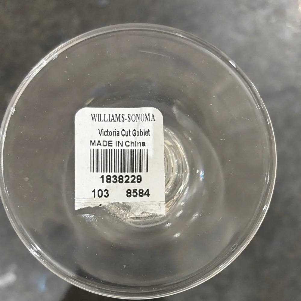 Williams Sonoma Victoria Cut Goblet